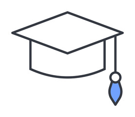 graduate's cap icon. Element of web icon with one color for mobile concept and web apps. Thin line graduate's cap icon can be used for web and mobile. Premium icon