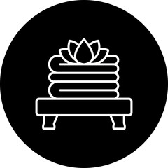 Towels Line Inverted Icon