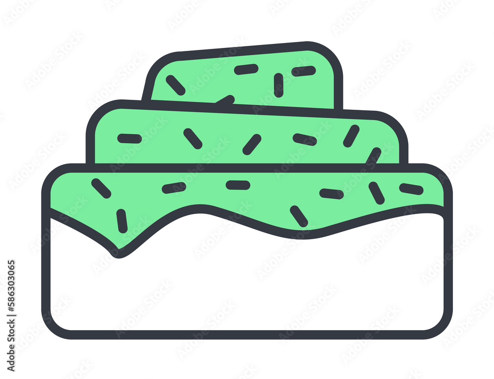Aufkleber cake icon. element of web icon with one color for mobile concept and web apps. thin line cake icon c