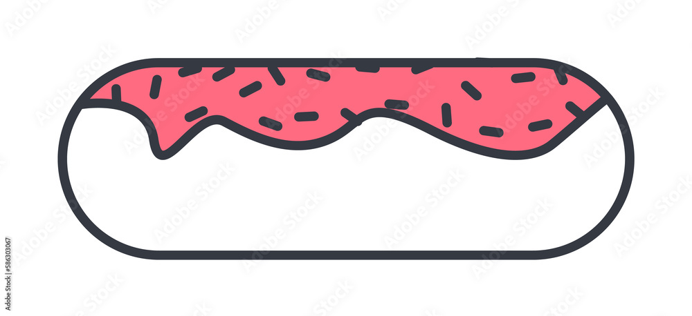 Poster eclair icon. element of web icon with one color for mobile concept and web apps. thin line eclair ic