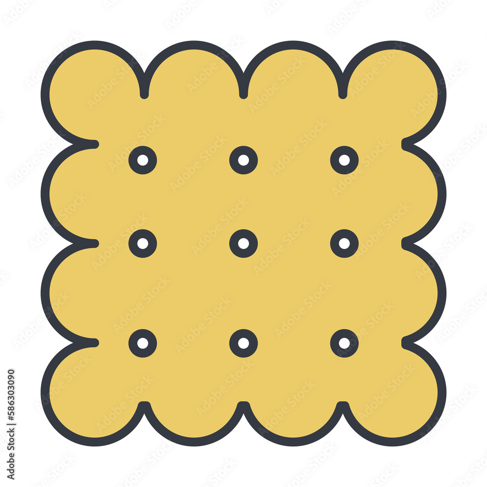 Aufkleber biscuit icon. element of web icon with one color for mobile concept and web apps. thin line biscuit 