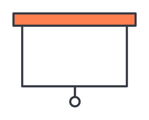 screen for projector icon. Element of web icon with one color for mobile concept and web apps. Thin line screen for projector icon can be used for web and mobile. Premium icon