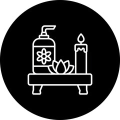 Spa And Relax Line Inverted Icon