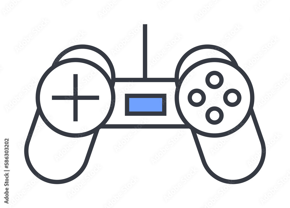 Aufkleber game joystick icon. element of web icon with one color for mobile concept and web apps. thin line ga
