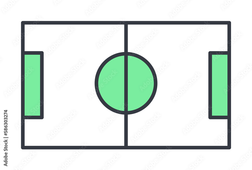 Aufkleber football stadium icon. element of web icon with one color for mobile concept and web apps. thin line