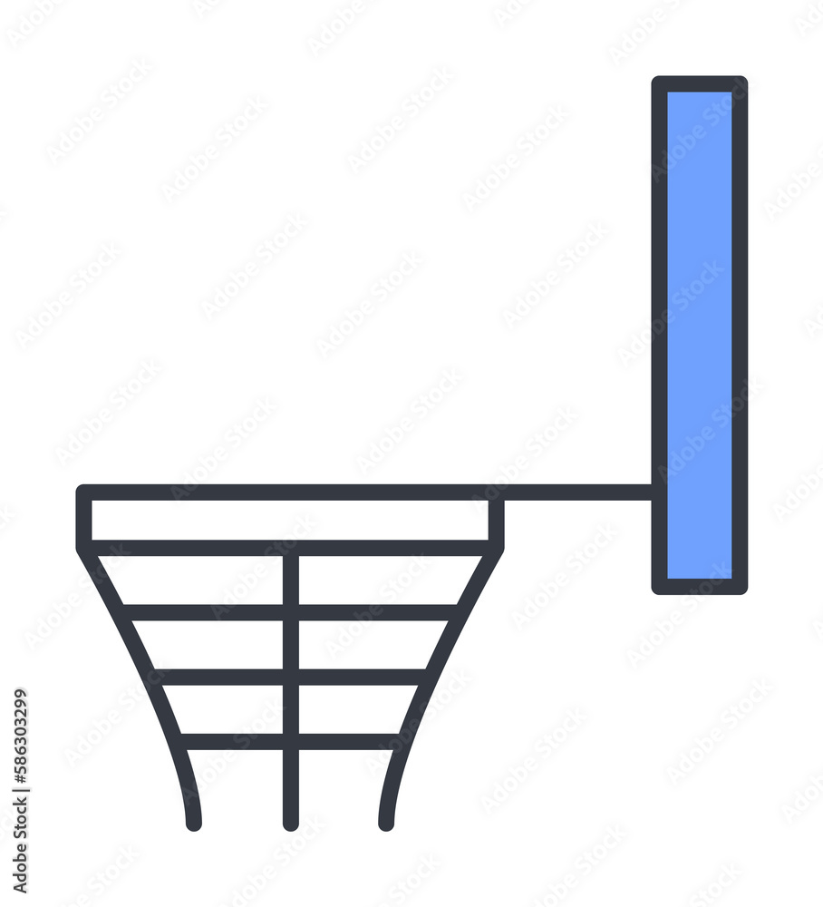 Poster basketball basket icon. element of web icon with one color for mobile concept and web apps. thin lin