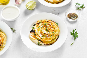 Roasted cabbage steaks