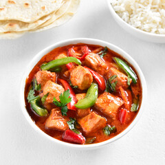 Thai style red chicken curry