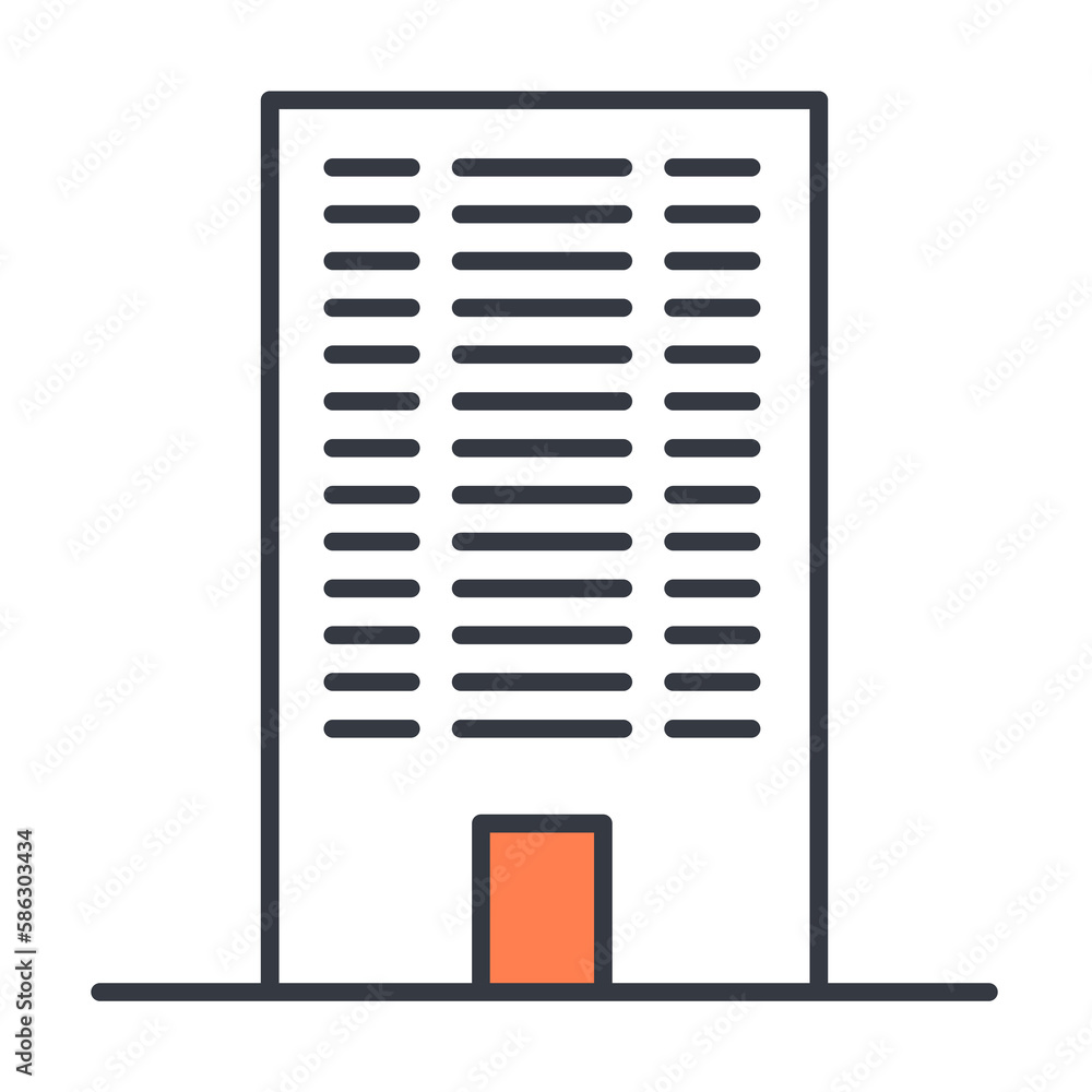 Aufkleber building icon. element of web icon with one color for mobile concept and web apps. thin line buildin