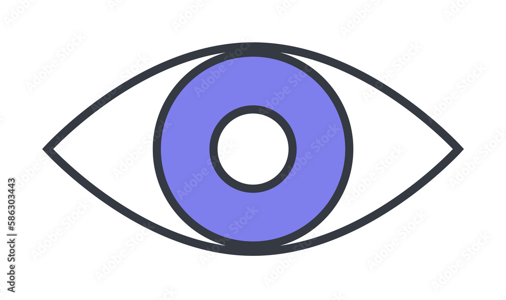 Poster eye icon. element of web icon with one color for mobile concept and web apps. thin line eye icon can