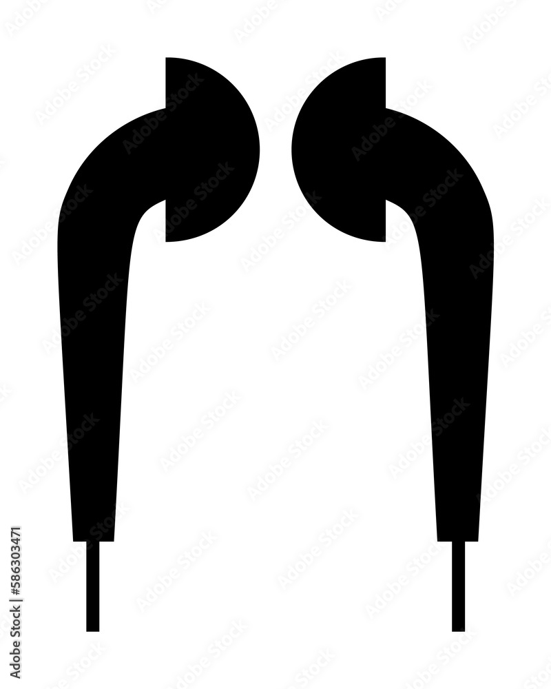 Poster vacuum headphones icon. element of web icon with one color for mobile concept and web apps. isolated