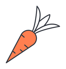 carrot icon. Element of web icon with one color for mobile concept and web apps. Thin line carrot icon can be used for web and mobile. Premium icon