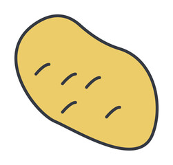 potato icon. Element of web icon with one color for mobile concept and web apps. Thin line potato icon can be used for web and mobile. Premium icon