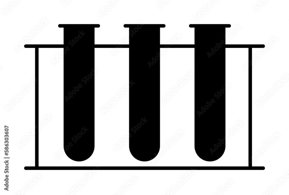 Aufkleber laboratory test tubes icon. element of web icon with one color for mobile concept and web apps. isol