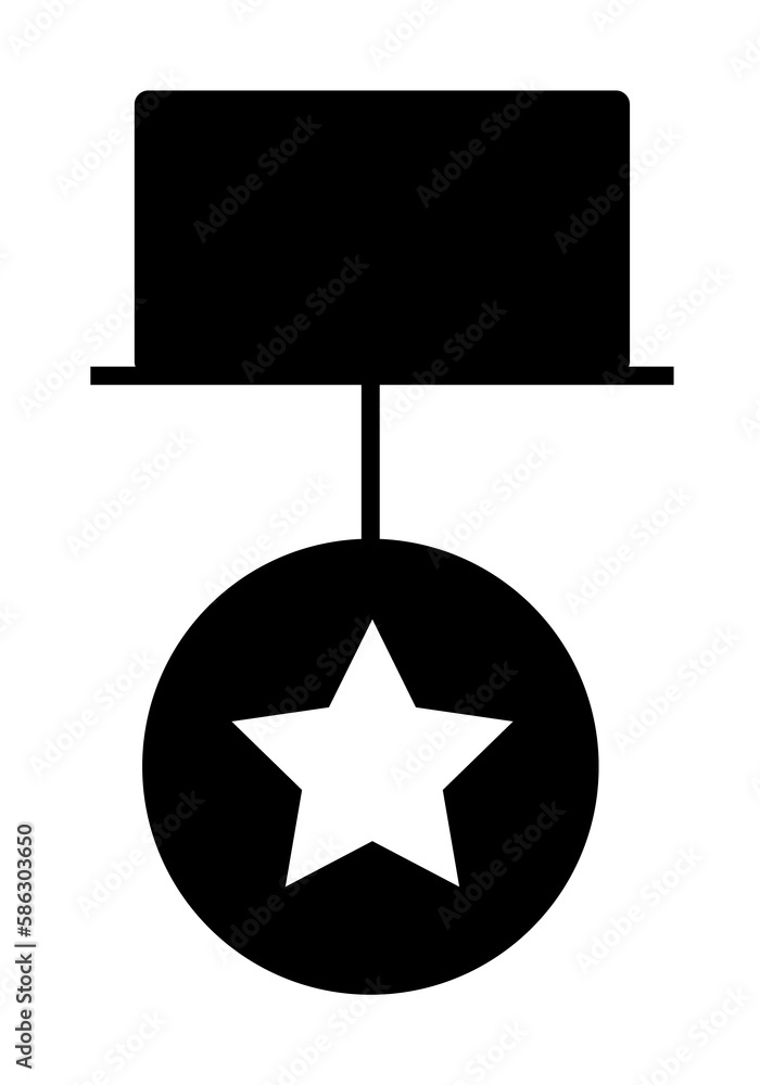 Aufkleber medal icon. element of web icon with one color for mobile concept and web apps. isolated medal icon 