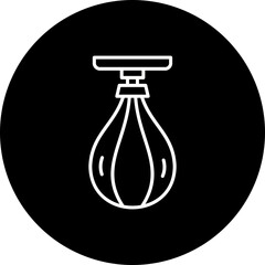 Boxing Bag Line Inverted Icon