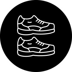 Shoes Line Inverted Icon