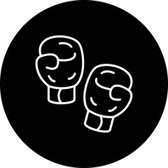 Boxing Glove Line Inverted Icon