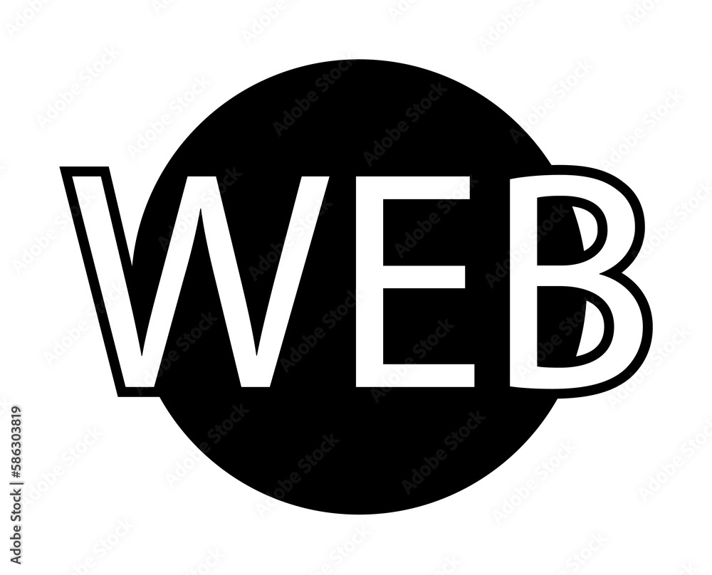 Aufkleber the internet icon. element of web icon with one color for mobile concept and web apps. isolated the 