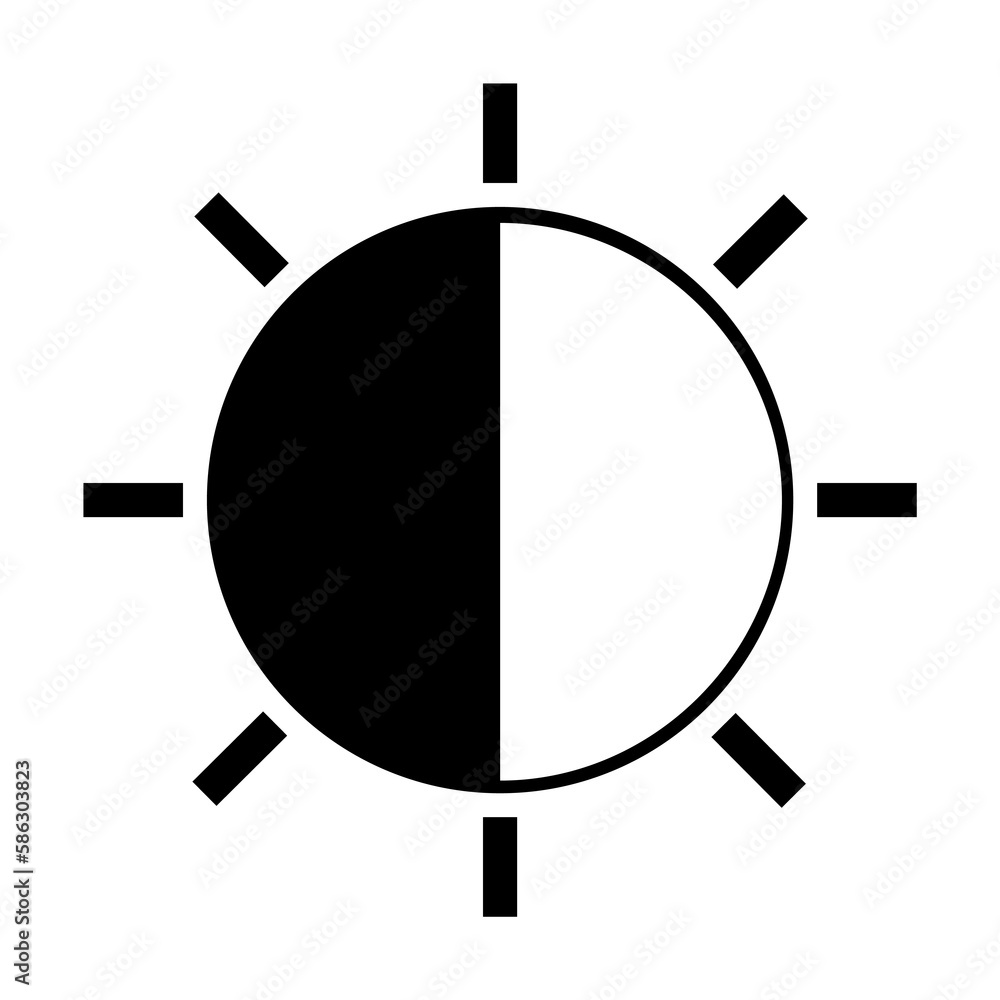 Aufkleber button brightness icon. element of web icon with one color for mobile concept and web apps. isolated