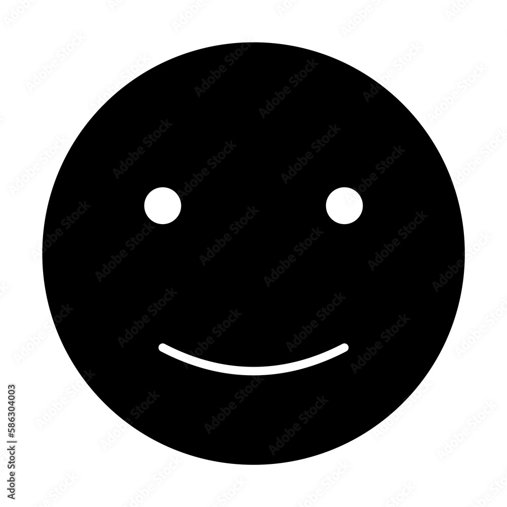 Aufkleber joyful smiley icon. element of web icon with one color for mobile concept and web apps. isolated joy