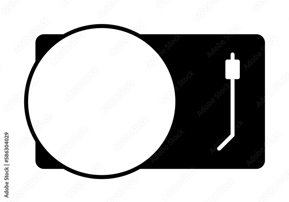 Aufkleber turntable icon. element of web icon with one color for mobile concept and web apps. isolated turntab