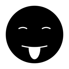 smiley with tongue out icon. Element of web icon with one color for mobile concept and web apps. Isolated smiley with tongue out icon can be used for web and mobile