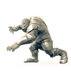 ogogre is walking in white backgroundre