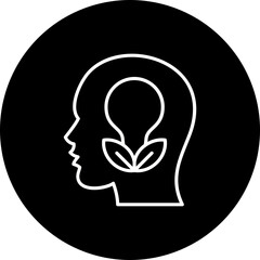 Think Green Line Inverted Icon