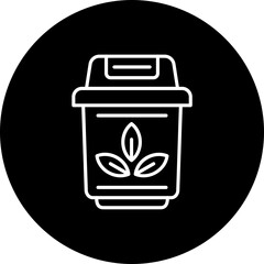Recyle Bin Line Inverted Icon