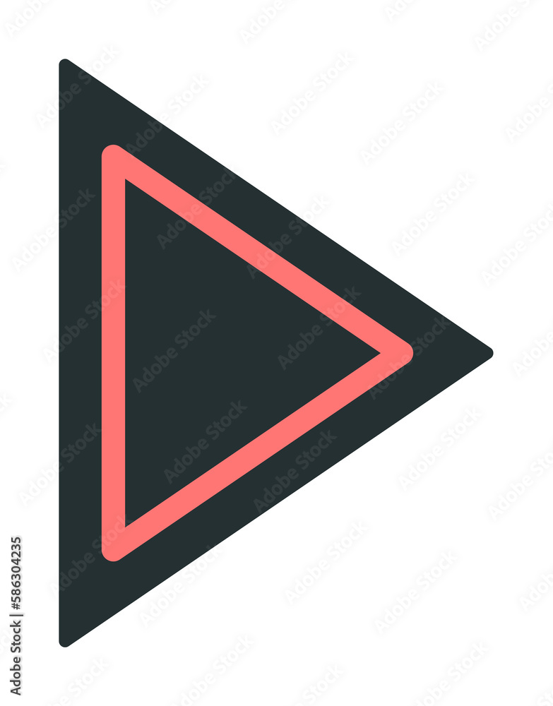 Aufkleber arrow play icon. element of web icon with one color for mobile concept and web apps. isolated arrow 