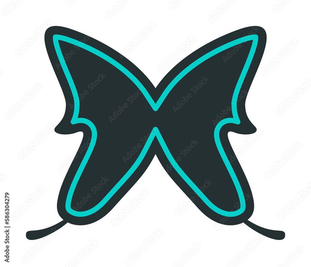 Poster butterfly icon. element of web icon with one color for mobile concept and web apps. isolated butterf