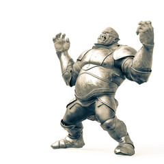 ogre is insane in white background