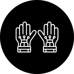 Obraz premium Gloves Line Inverted Icon