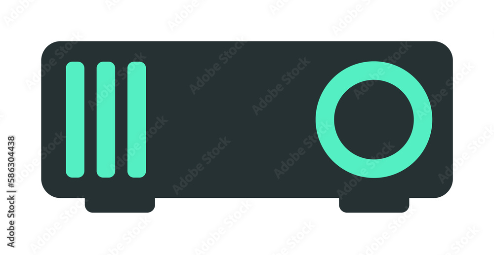Aufkleber projector icon. element of web icon with one color for mobile concept and web apps. isolated project