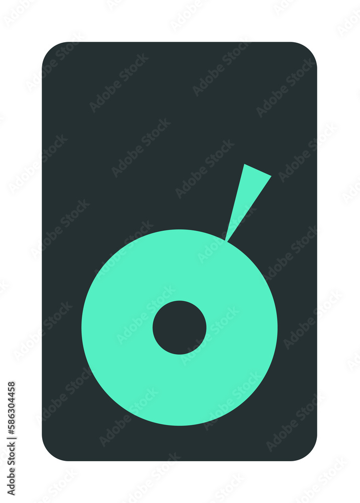 Aufkleber record player icon. element of web icon with one color for mobile concept and web apps. isolated rec