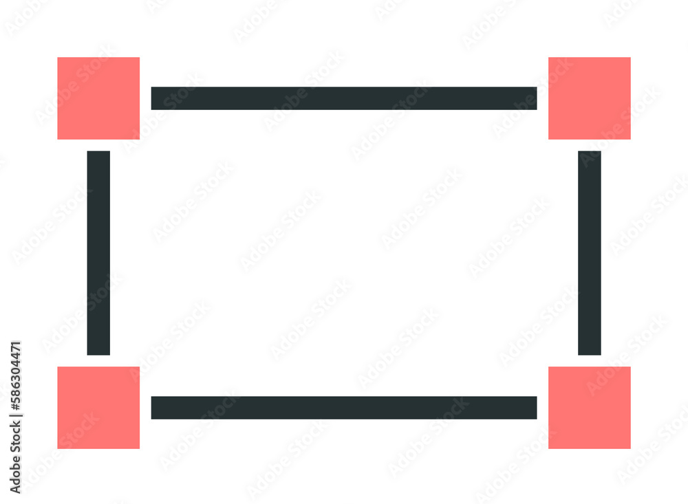 Poster dotted rectangle icon. element of web icon with one color for mobile concept and web apps. isolated 