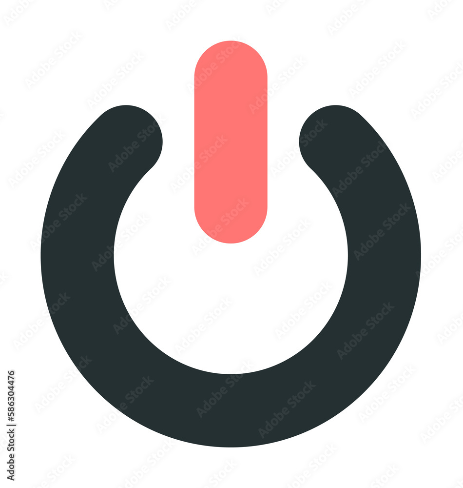 Aufkleber power button icon. element of web icon with one color for mobile concept and web apps. isolated powe