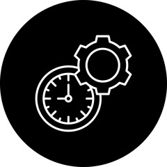 Time Management Line Inverted Icon