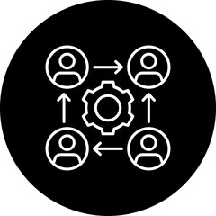 Workflow Line Inverted Icon