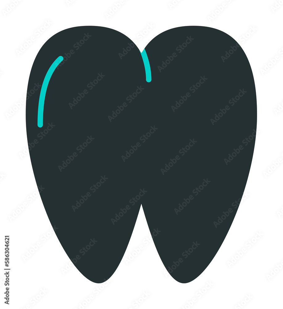 Poster tooth icon. element of web icon with one color for mobile concept and web apps. isolated tooth icon 