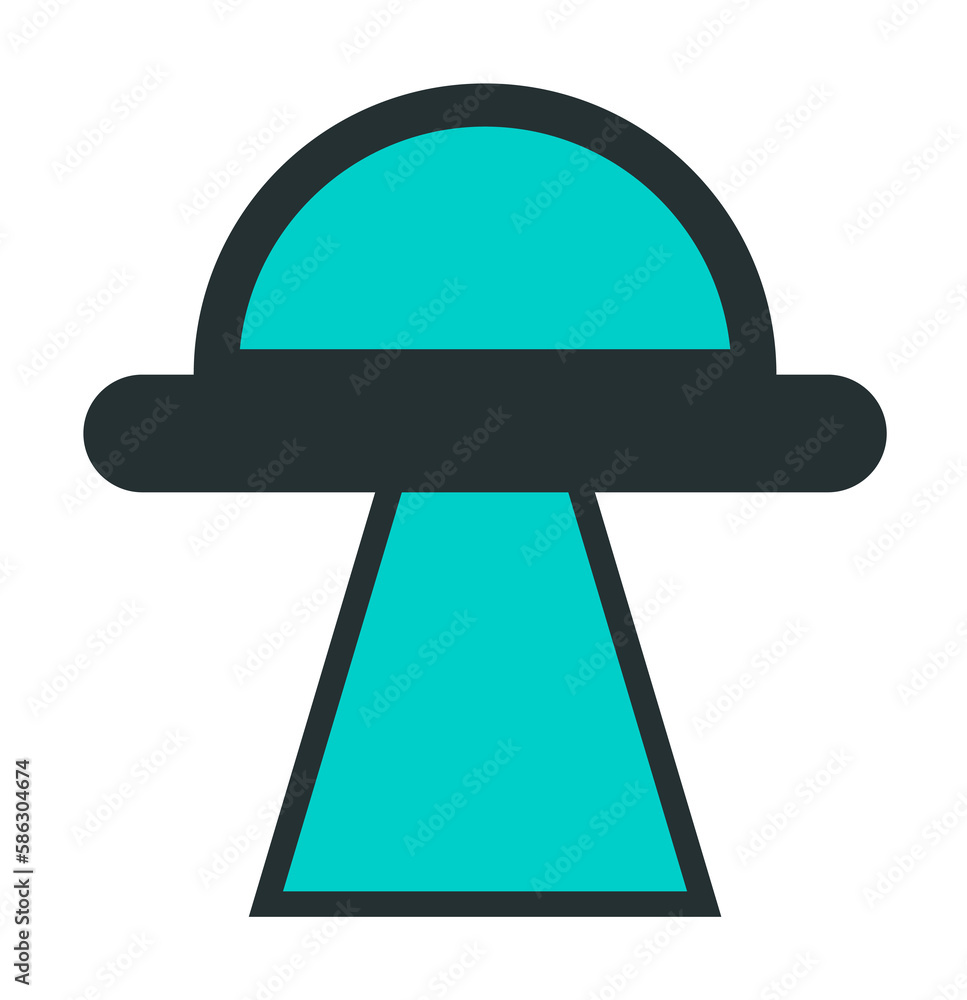 Aufkleber ufo icon. element of web icon with one color for mobile concept and web apps. isolated ufo icon can 