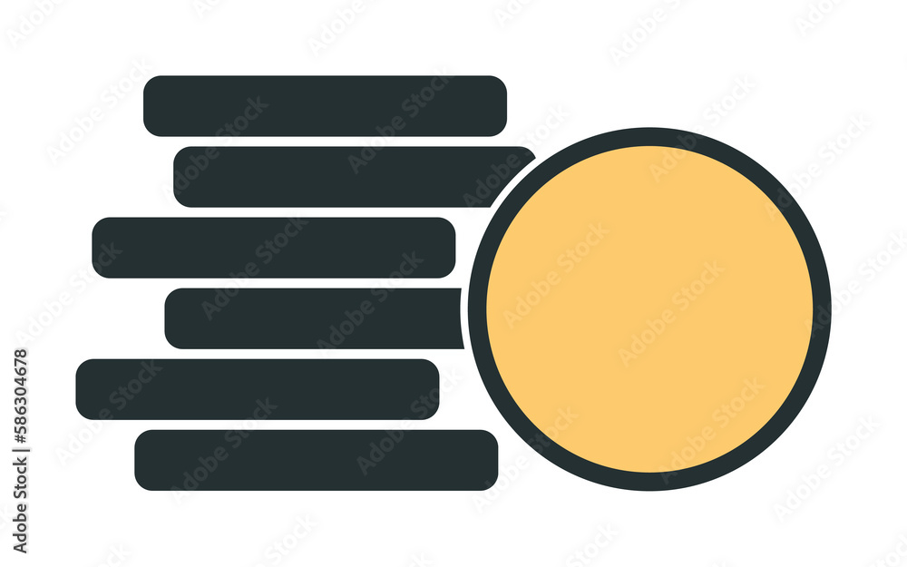 Poster coins icon. element of web icon with one color for mobile concept and web apps. isolated coins icon 