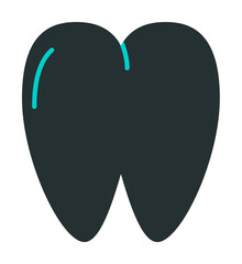 tooth icon. Element of web icon with one color for mobile concept and web apps. Isolated tooth icon can be used for web and mobile