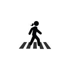 Walk line icon symbol logo vector template