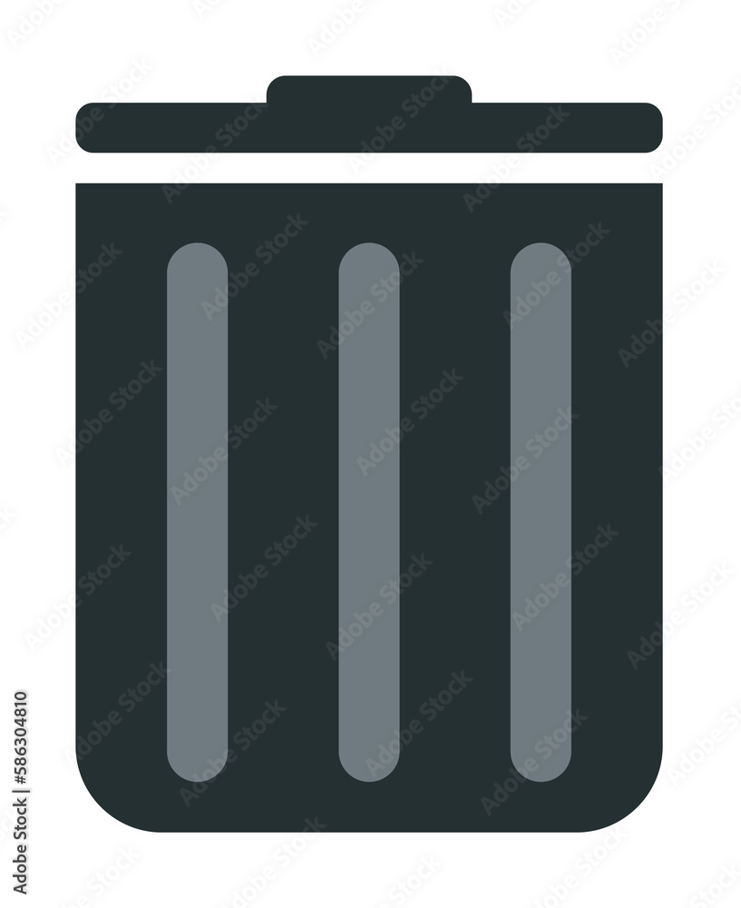 Aufkleber trash box icon. element of web icon with one color for mobile concept and web apps. isolated trash b