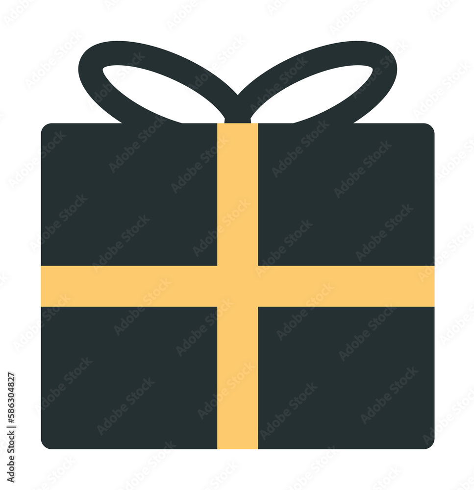 Aufkleber gift box icon. element of web icon with one color for mobile concept and web apps. isolated gift box