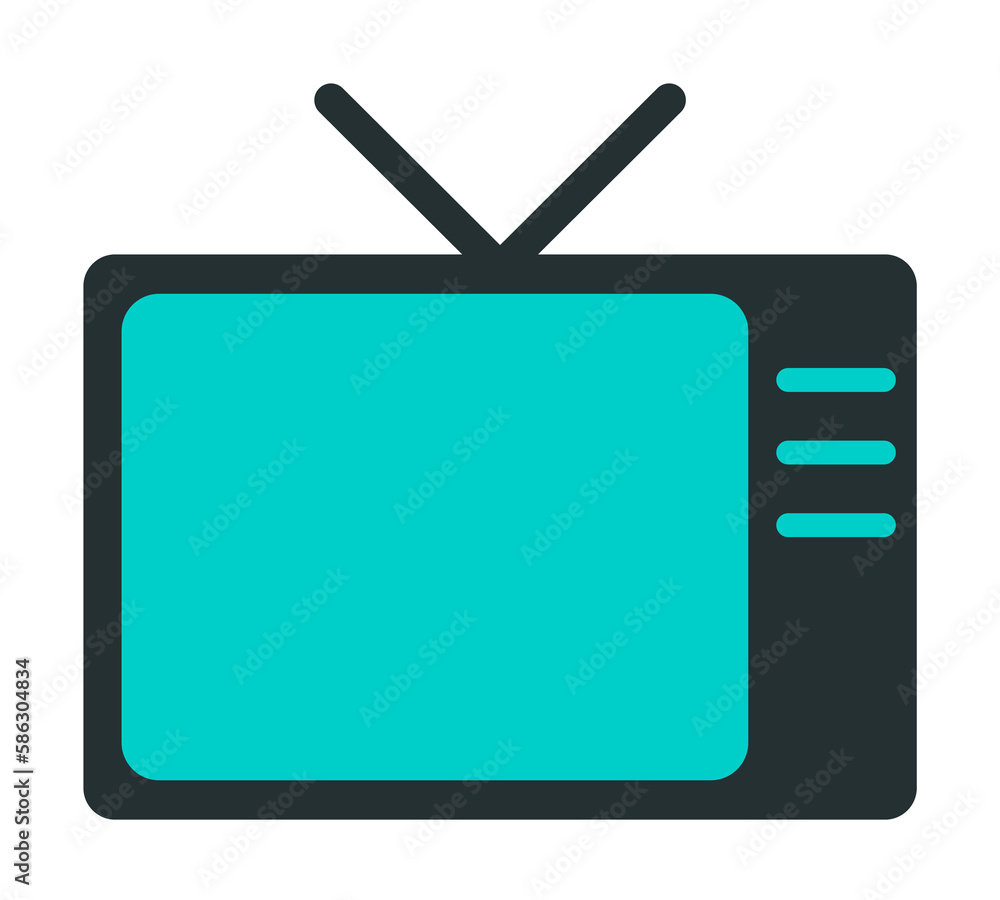 Aufkleber old tv icon. element of web icon with one color for mobile concept and web apps. isolated old tv ico