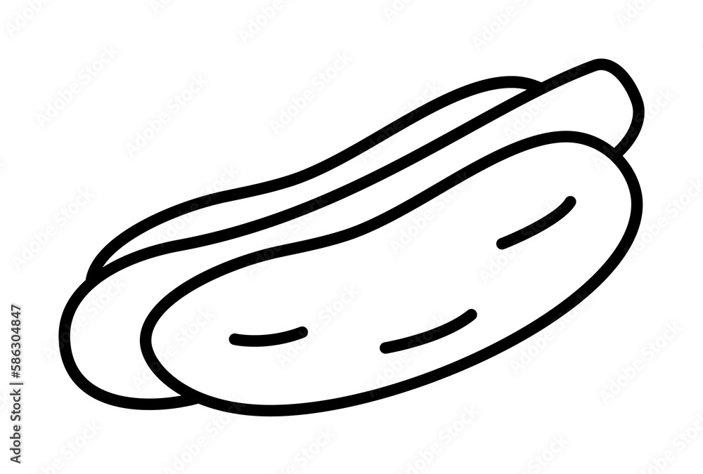 Poster hot dog icon. element of fast food for mobile concept and web apps icon. thin line icon for website 