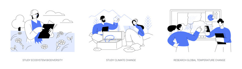 Climate studies abstract concept vector illustrations. - obrazy, fototapety, plakaty